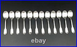 CHRISTOFLE 12 PETITES CUILLÈRES EN MÉTAL ARGENTÉ Modèle CLUNY