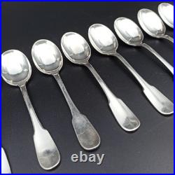 CHRISTOFLE 12 PETITES CUILLÈRES EN MÉTAL ARGENTÉ Modèle CLUNY