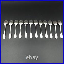 CHRISTOFLE 12 PETITES CUILLÈRES EN MÉTAL ARGENTÉ Modèle CLUNY