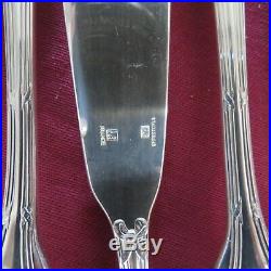 CHRISTOFLE 12 couteaux à poisson en métal argenté modèle rubans 2