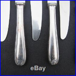 CHRISTOFLE 12 couteaux de table en métal argenté modèle coquille bérain + ecrin