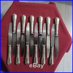 CHRISTOFLE 12 couteaux de table en métal argenté modèle marly 2