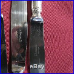 CHRISTOFLE 12 couteaux de table en métal argenté modèle marly 2