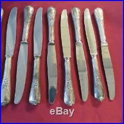 CHRISTOFLE 12 couteaux de table en métal argenté modèle marly 3