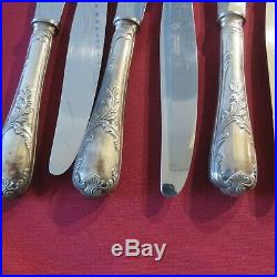 CHRISTOFLE 12 couteaux de table en métal argenté modèle marly 3