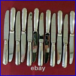 CHRISTOFLE 12 couteaux de table en métal argenté modèle oceana L 24,2 cm