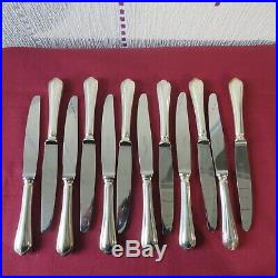 CHRISTOFLE 12 couteaux de table en métal argenté modèle spatours 2
