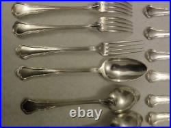 CHRISTOFLE 12 couverts à entremet en métal argenté modèle filet contour