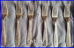 CHRISTOFLE 12 couverts de ménagère en métal argenté Modèle de style art déco