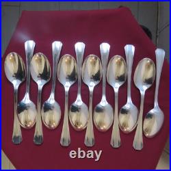 CHRISTOFLE 12 cuillères à soupe en métal argenté modèle boréal lot 3 CHRISTOFLE 12 cuillères à soupe en métal argenté modèle boréal lot 3