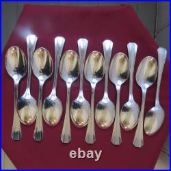 CHRISTOFLE 12 cuillères à soupe en métal argenté modèle boréal lot 3 CHRISTOFLE 12 cuillères à soupe en métal argenté modèle boréal lot 3