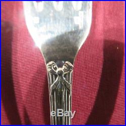 CHRISTOFLE 12 fourchettes a entremet en métal argenté modèle rubans