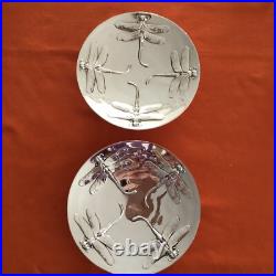 CHRISTOFLE 2 Coupelles MODÈLE LIBELLULE Métal Argenté -TBE