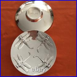 CHRISTOFLE 2 Coupelles MODÈLE LIBELLULE Métal Argenté -TBE