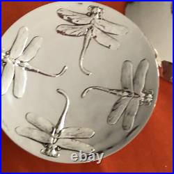 CHRISTOFLE 2 Coupelles MODÈLE LIBELLULE Métal Argenté -TBE