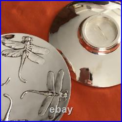 CHRISTOFLE 2 Coupelles MODÈLE LIBELLULE Métal Argenté -TBE