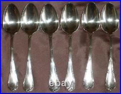 CHRISTOFLE 6 Cuillères à soupe métal argenté Modèle RUBANS L = 21,5 cm