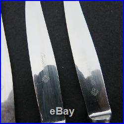 CHRISTOFLE 6 couteaux à entremet en métal argenté modèle coquille Vendôme