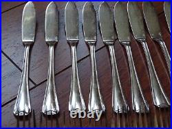 CHRISTOFLE ANCIEN SERVICE A POISSON 24 PCS metal argenté MODELE ART DECO