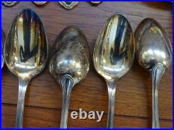 CHRISTOFLE ANCIENNE MENAGERE 37 PCS metal argenté MODELE SPATOURS CHRISTOFLE ANCIENNE MENAGERE 37 PCS metal argenté MODELE SPATOURS