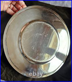 CHRISTOFLE Assiette de présentation en métal argenté modèle PERLES? = 29,7 cm