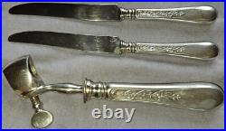 CHRISTOFLE Couverts service et couteaux en métal argenté modèle CANAUX LAURIER