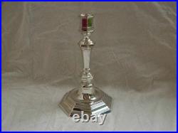 CHRISTOFLE, MODELE AMERICA, BOUGEOIR EN METAL ARGENTE, EPOQUE 20ème
