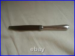 CHRISTOFLE, MODELE AMERICA, SERIE DE 12 COUTEAUX A DESSERT EN METAL ARGENTE, 20ème