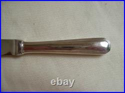 CHRISTOFLE, MODELE AMERICA, SERIE DE 12 COUTEAUX A DESSERT EN METAL ARGENTE, 20ème