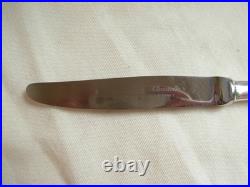 CHRISTOFLE, MODELE AMERICA, SERIE DE 12 COUTEAUX A DESSERT EN METAL ARGENTE, 20ème