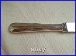 CHRISTOFLE, MODELE AMERICA, SERIE DE 12 COUTEAUX A DESSERT EN METAL ARGENTE, 20ème