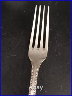 CHRISTOFLE MODÈLE PERLES COUVERT MÉTAL ARGENTÉ 6 FOURCHETTES DE TABLE Lg 20.5cm