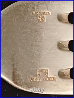 CHRISTOFLE MODÈLE PERLES COUVERT MÉTAL ARGENTÉ 6 FOURCHETTES DE TABLE Lg 20.5cm