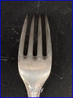 CHRISTOFLE MODÈLE PERLES COUVERT MÉTAL ARGENTÉ 6 FOURCHETTES DE TABLE Lg 20.5cm