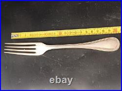 CHRISTOFLE MODÈLE PERLES COUVERT MÉTAL ARGENTÉ 6 FOURCHETTES DE TABLE Lg 20.5cm