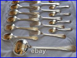 CHRISTOFLE Ménagère art déco 37 pièces métal argenté Modèle BOREAL Luc LANEL