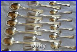 CHRISTOFLE Ménagère art déco 37 pièces métal argenté Modèle BOREAL Luc LANEL