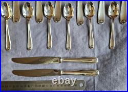 CHRISTOFLE Ménagère métal argenté en coffret 6 personnes Modèle coquille BERAIN