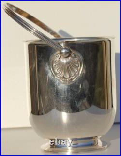 CHRISTOFLE SEAU A GLACE EN METAL ARGENTE MODELE ORMESSON H. 15,5 cm