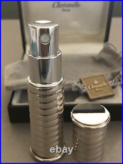 CHRISTOFLE Vaporisateur Parfum -Métal argenté Modèle ARIA -L. 8 Cm -NEW