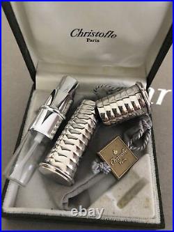 CHRISTOFLE Vaporisateur Parfum -Métal argenté Modèle ARIA -L. 8 Cm -NEW