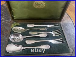 CHRISTOFLE ancien Service à mignardises 6 pièces Modèle VENDÔME COQUILLE