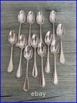 CHRISTOFLE ménagère 38 pcs modèle Rubans métal Argenté Argenterie Vintage