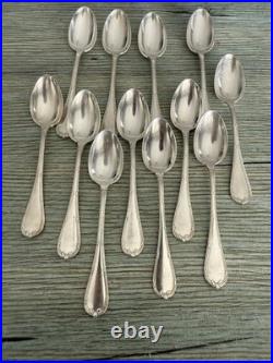 CHRISTOFLE ménagère 38 pcs modèle Rubans métal Argenté Argenterie Vintage