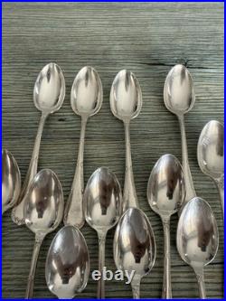 CHRISTOFLE ménagère 38 pcs modèle Rubans métal Argenté Argenterie Vintage