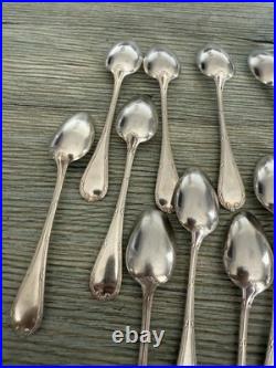 CHRISTOFLE ménagère 38 pcs modèle Rubans métal Argenté Argenterie Vintage