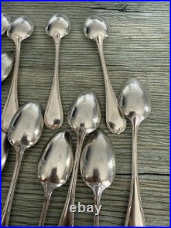 CHRISTOFLE ménagère 38 pcs modèle Rubans métal Argenté Argenterie Vintage