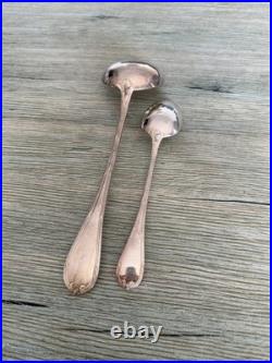 CHRISTOFLE ménagère 38 pcs modèle Rubans métal Argenté Argenterie Vintage