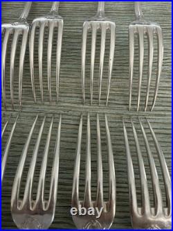 CHRISTOFLE ménagère 38 pcs modèle Rubans métal Argenté Argenterie Vintage