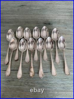 CHRISTOFLE ménagère 38 pcs modèle Rubans métal Argenté Argenterie Vintage